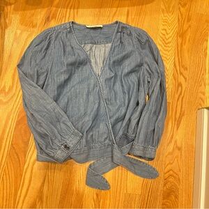 Madewell Blue Chambray Top